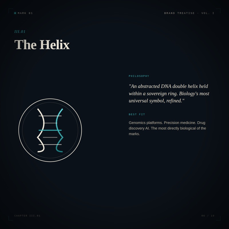 Bioxiom helix mark plate from the brand book