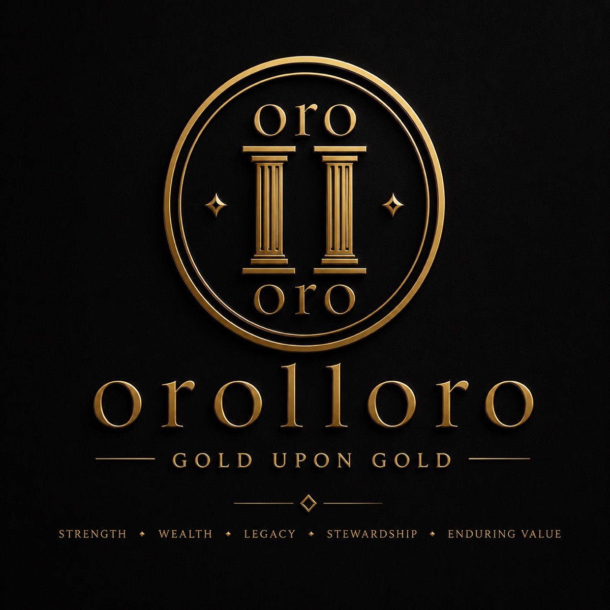 The primary emblem, twin pillars of gold upon gold.